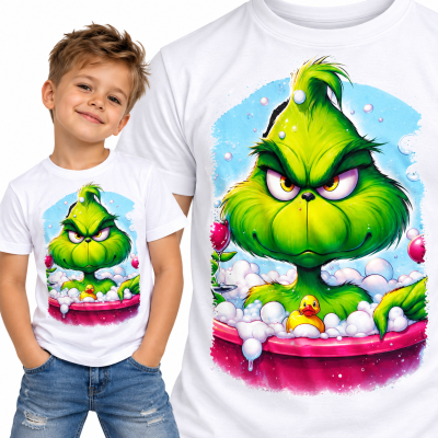 KOSZULKA DZIECIĘCA ŚWIĄTECZNA GRINCH WINE